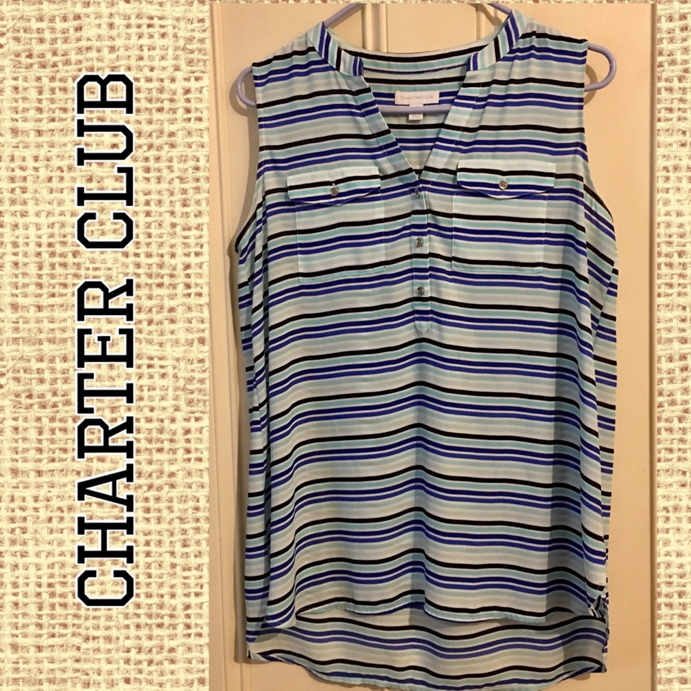 Charter Club Sleeveless Pullover Top